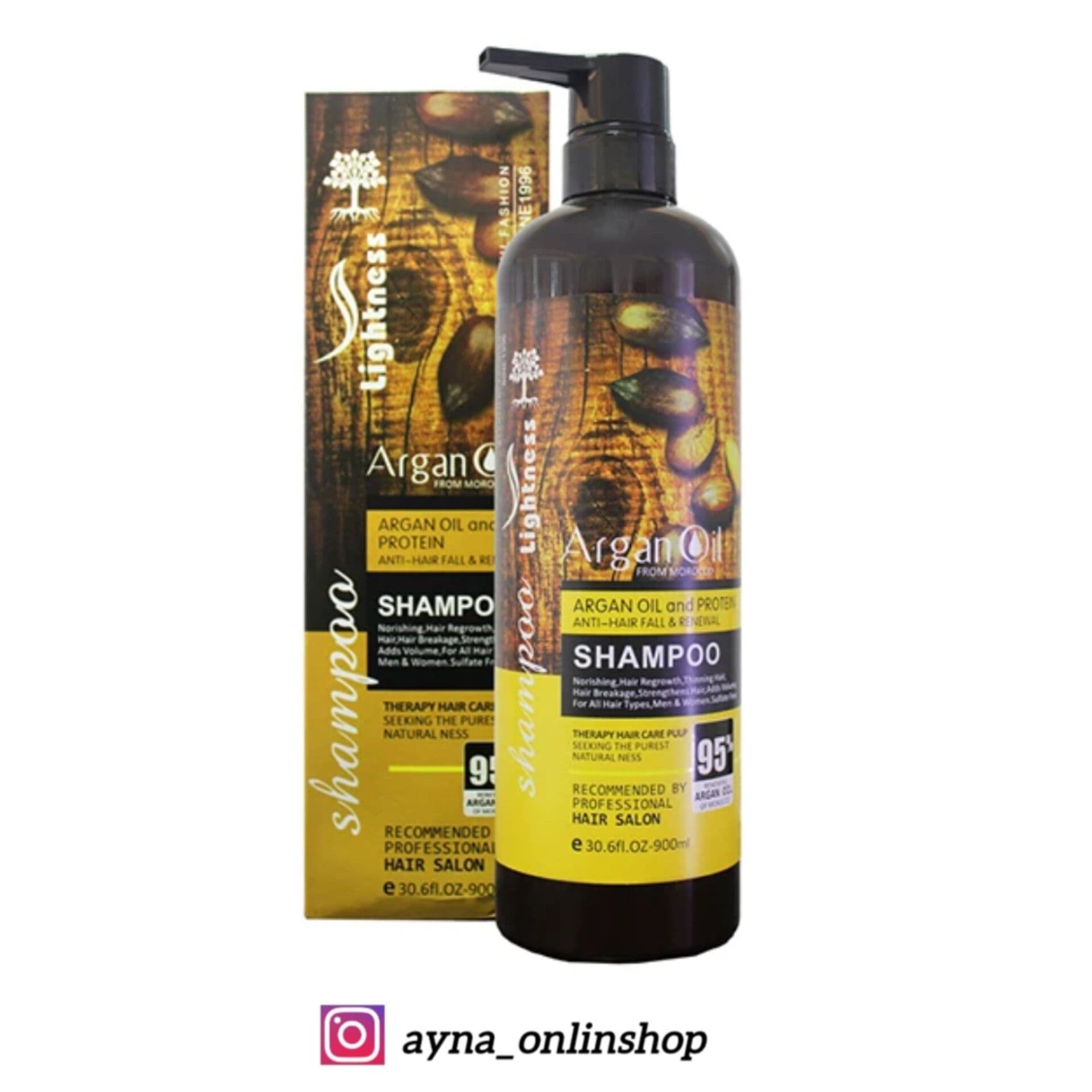 شامپو تقویت‌کننده و ضد ریزش مو لایتنس مدل Argan Oil