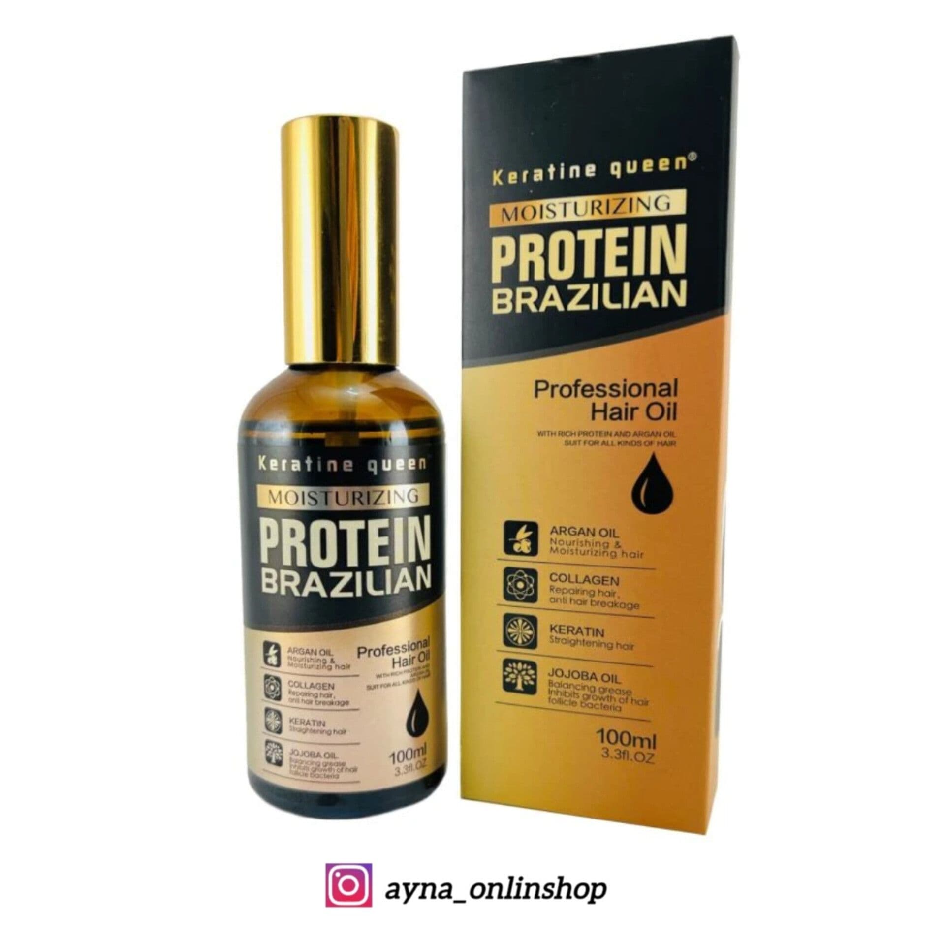 روغن مو  کراتین کوئین مدل پروتئین برزیل